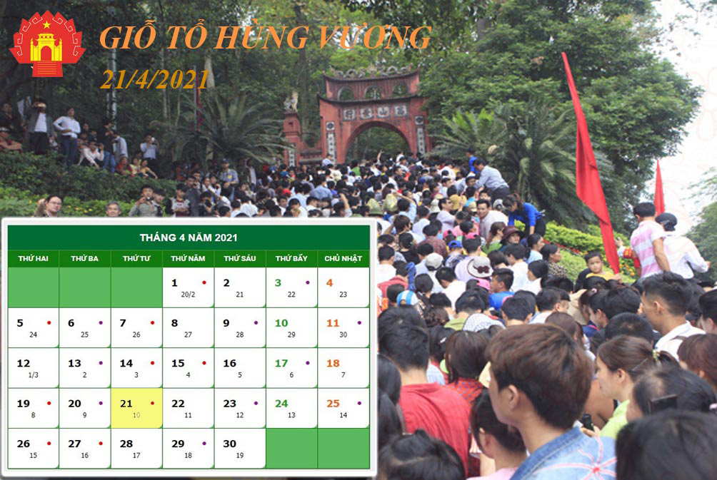 Lịch nghỉ giỗ tổ Hùng Vương theo quy định của nhà nước