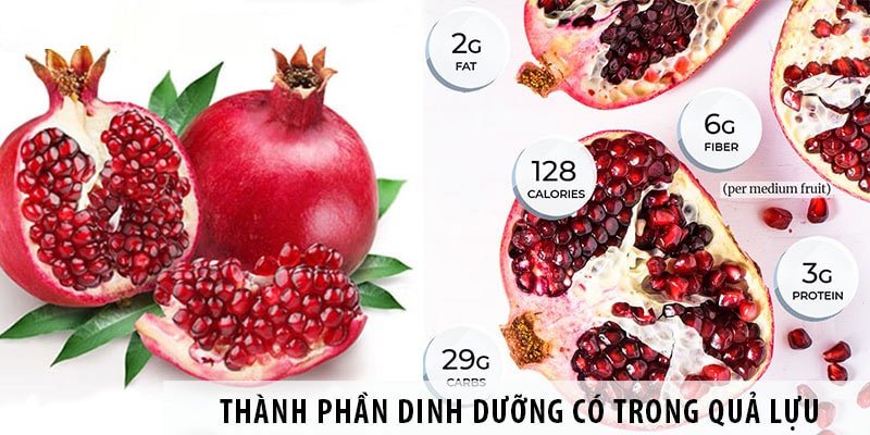 Thành phần dinh dưỡng của quả lựu